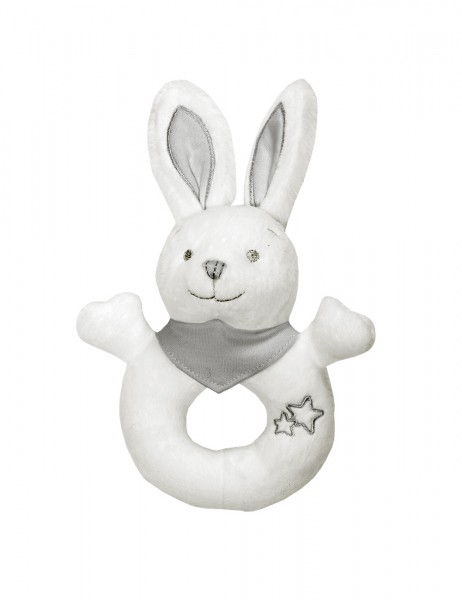 Greifring Hase m. Tuch, Rassel Raschelpapier, Arme, Sterne