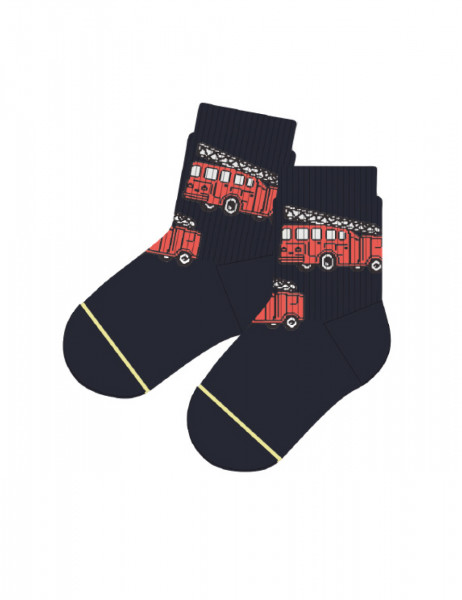 MINI BOY-Socken, Feuerwehr glatt