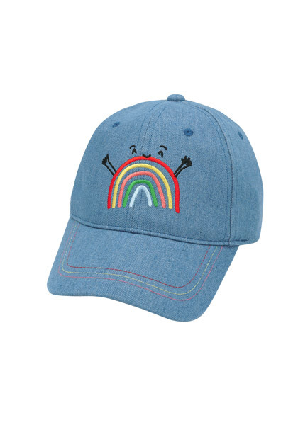MINI GIRL-Cap &quot;rainbow&quot; Metallverschluß