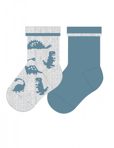 BABY BOY-Socken, Dino, uni 2er Pack