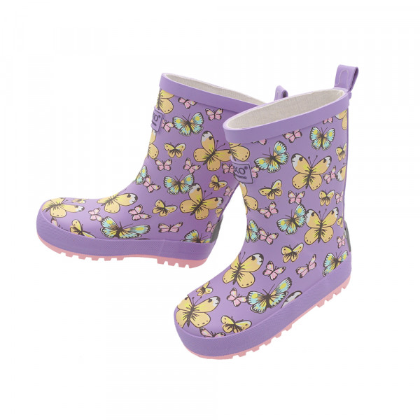 Gummistiefel &quot;Schmetterlinge&quot;, Jerseyfutter, Alloverprint, Reflex 3M