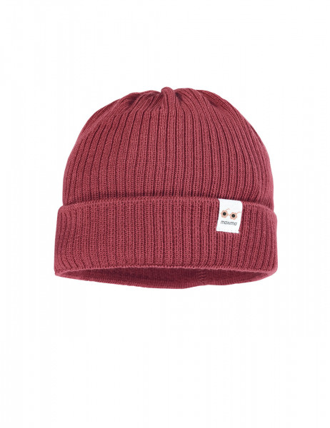BABY-Beanie, Rippe, Umschlag Futter