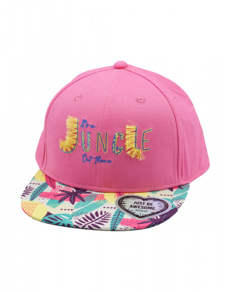 KIDS GIRL-Cap, &quot;jungle out there&quot;, snap-back Verschluß