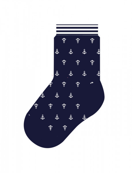MINI BOY-Socken, Anker glatt