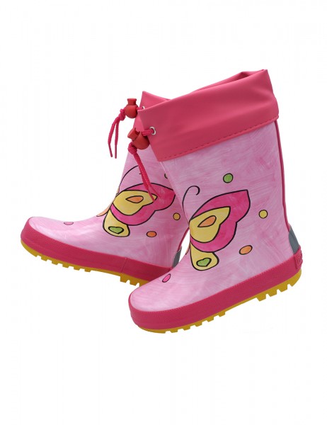 Gummistiefel "Schmetterling" Jerseyfutter, Stulpe, Fotoprint, Reflex 3M