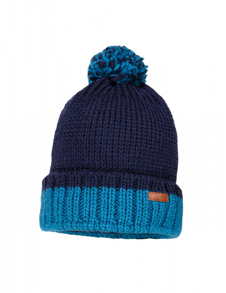 MINI-Mütze, Kontrastrand Pompon