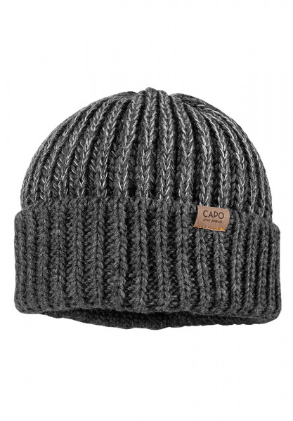 CAPO-SHAYE CAP knitted cap, ribbed structure, turn up