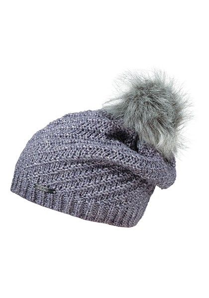 CAPO-CAPPUCHINO CAP fake fur pompon