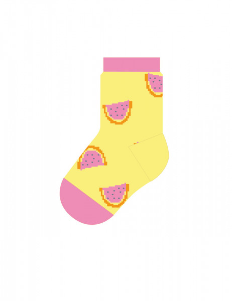 BABY GIRL-Socken, Melone glatt