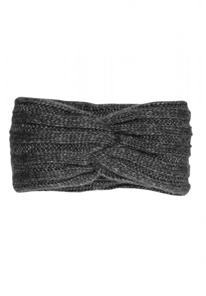 ultrasoftes Knotenstirnband für Damen in anthrazit