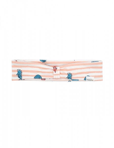 GOTS MINI GIRL-Haarband Schlaufe, Jersey bedruckt