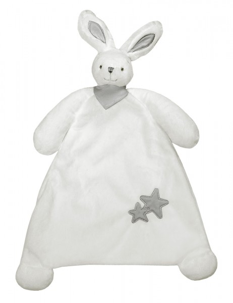 Kuscheltuch Hase mit Tuch Raschelpapier im Ohr, Sterne