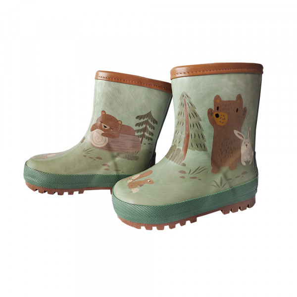 Gummistiefel "kleiner Bär" Fotoprint, gepatcht, Reflex 3M, Winterfutter