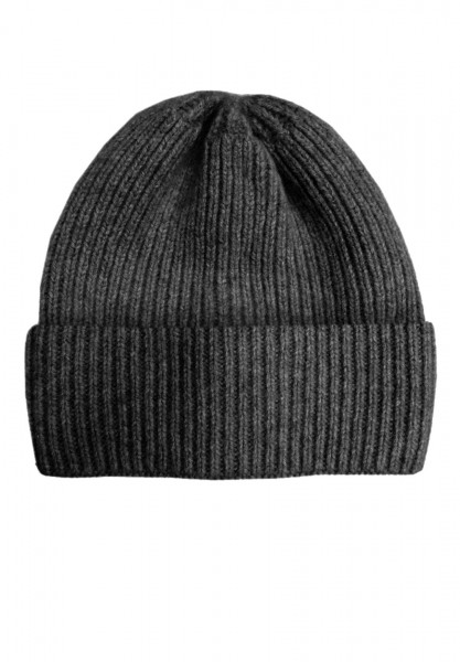 CAPO-DOUX CAP knitted cap, ribbed, turn up