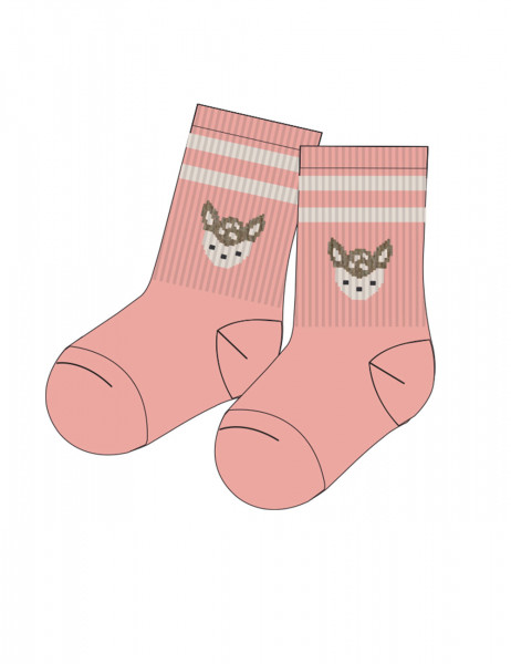 BABY GIRL-Socken, Reh, Vollplüsch