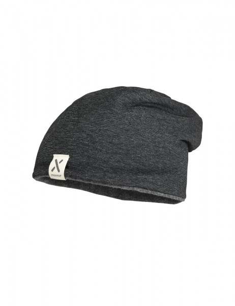 GOTS KIDS-Beanie, middle Ringeljersey, Futter, Label