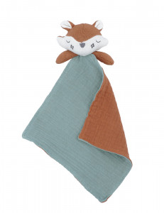 Kuscheltuch Fuchs, Gestrick Musselinstoff