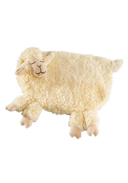 Schlafendes Schaf, Kirschkern mit Klettverschluss